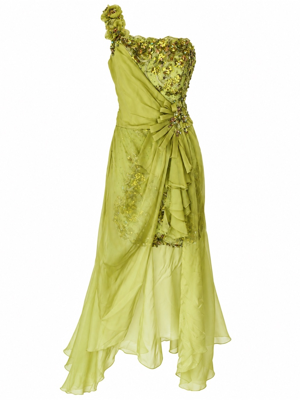 Light in the box embellished apple green party dress S